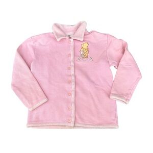 Vintage 90s The Disney Store Winnie the Pooh Pink Cardigan Toddler 3T/4T